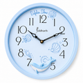 Kids Dolphin Theme Wall Clock – Blue Round Silent Analog Clock for Children's Room
