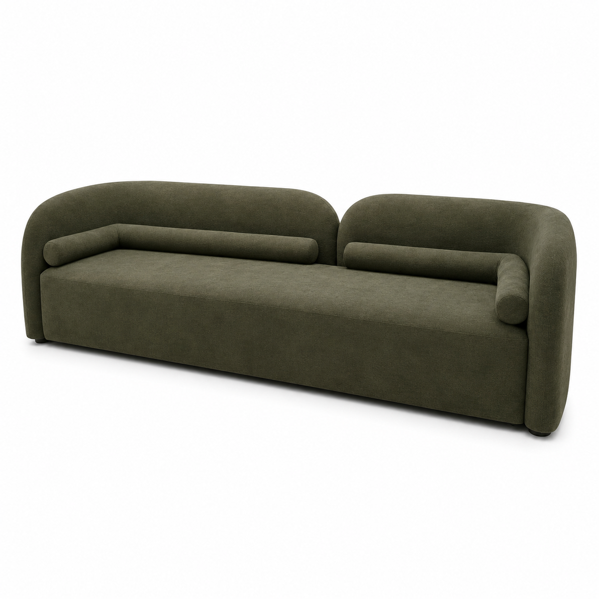 Modern Olive Green 3-Seater Sofa