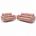 Modern Luxury 3+2 Seater Pink Sofa Set – Premium Leather Finish