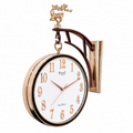 Double Side Wall Clock – Elegant Golden Vintage Design