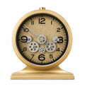 Luxury Gold Gear Table Clock | Modern Decorative Quartz Clock