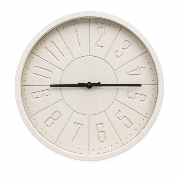 Modern Minimalist White Wall Clock | Silent Contemporary Home Decor
