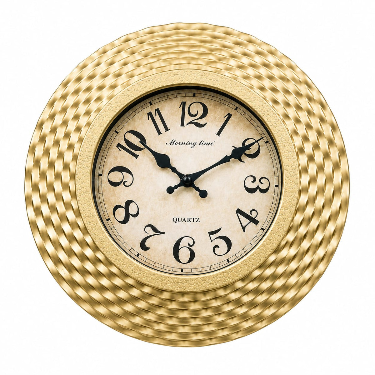 Luxury Gold Decorative Wall Clock with Vintage Numerals – Elegant Designer Clock